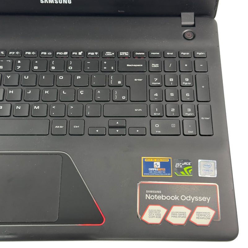 (Seminovo) Notebook Samsung Odyssey Intel Core I5 7300HQ SSD NVMe 256gb Nvidia GTX 1050 Tela 15' Full HD