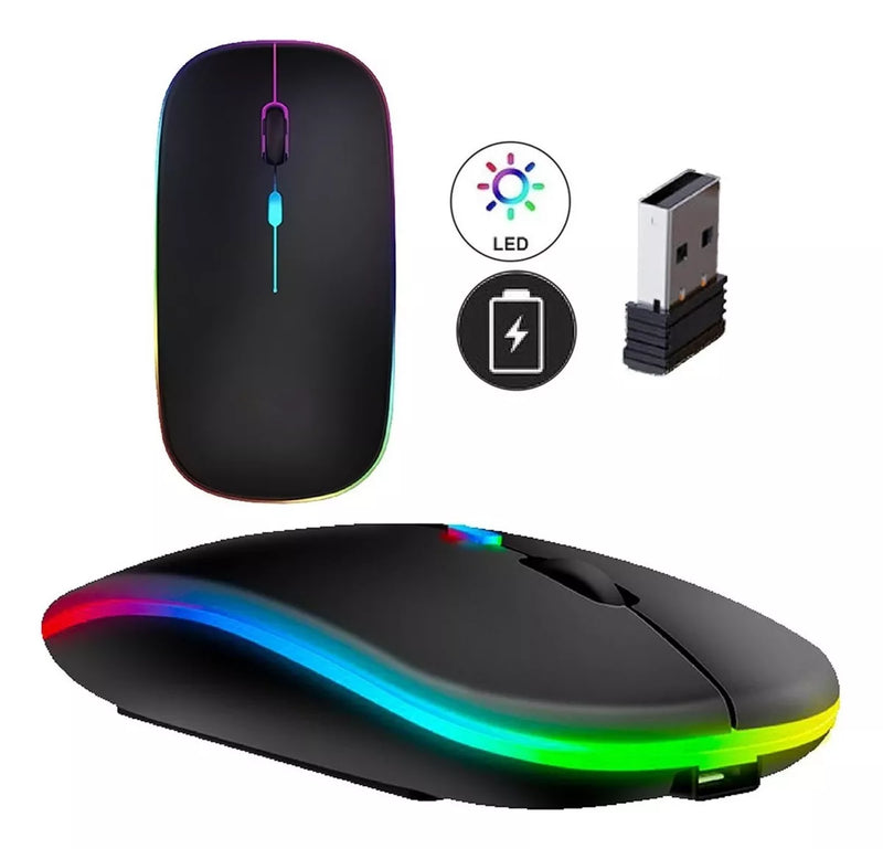 Mouse Sem Fio Wireless Recarregável Bluetooth Ergonômico