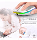 Mouse Sem Fio Wireless Recarregável Bluetooth Ergonômico